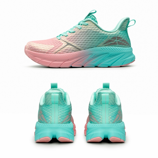 [ALLSWIFIT 1.0] Women's Mesh Athleisure Sneakers - MINT GREEN-PINK - 1